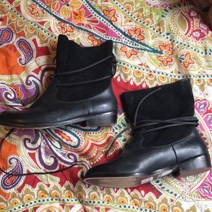 Latigo leather and suede boots